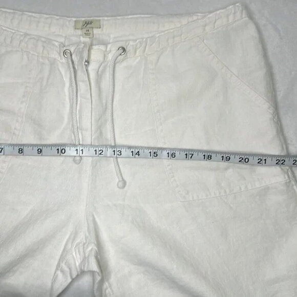 J Jill 100% White Linen Drawstring Pants - Picture 13 of 14